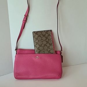 COACH authentic Crossbody with matching wallet.